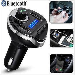 T20 Bluetooth car kit FM Transmitter Bluetooth Wireless FM Modulator Radio Hands Free MP3 Audio Player with USB Car Charger TF U