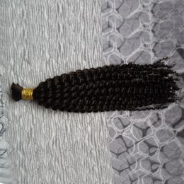 human hair for braiding bulk no attachment 100G brazilian braiding hair bulk no weft 25cm-65cm bulk afro kinky curly braiding hair