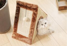 Pet Cats House With Hanging Ball Toy Furniture Scratch Cats Climbing Frame Cat Condos