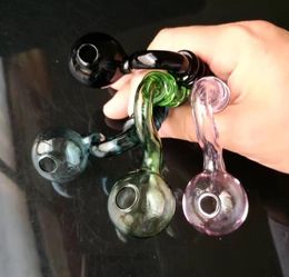 Five rounds of smoke bongs accessories , Unique Oil Burner Glass Bongs Pipes Water Pipes Glass Pipe Oil Rigs Smoking with Dropper