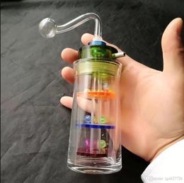 Color three layers filter hoses glass bongs accessories , Glass Smoking Pipes colorful mini multi-colors Hand Pipes Best Spoon glass Pipe