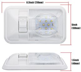 Car Led Interior Ceiling Dome Light For 12v Marine Boat Rv Caravan Camper Trailer White