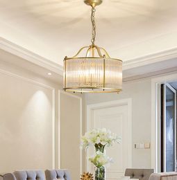 Modern crystal chandelier lamps dinning room bedroom retro pendant light European luxury gold crystal chandeliers lighting fixture MYY