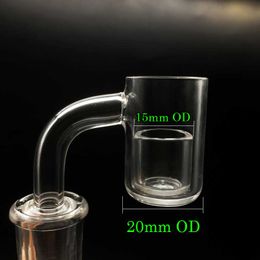 20mm flat top quartz banger nail with Removable quartz insert bowl 10mm 14mm 18mm 45 90 Quartz Thermal Banger for Bongs Oil Rigs