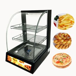 HOT SALE Wholesale Stainless Steel Glass Cabinet Electric Food Warmer Display Showcase Hamburge Warmer Showcase Price