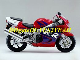 Kundenspezifisches Motorrad-Verkleidungsset für Honda CBR900RR 919 98 99 CBR 900RR CBR900 1998 1999 ABS Rot Blau Weiß Verkleidungsset + Geschenke HS16