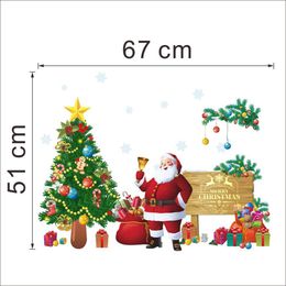 Christmas Tree Snowman Home Vinyl Window Wall Stickers Home Decor Wall Sticker