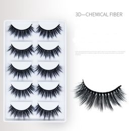 NEW 5Pairs Fake 3D Mink Eyelashes Mink Lashes Natural False Eyelashes Eyelash Extension Handmade Eye Lashes Makeup Tool