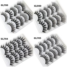 5 Pairs 3D False Eyelashes Natural Eyelash Extension 7 Style Eye Lashes Soft Fake Eyelashes Makeup Kit Cilios Mink Eyelashes