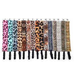 2020 Leopard print Serpentine Elastic Headbands, Non Slip Stretch Velvet Fabric for Tween Teens Kids Girls, Stretchy Workout Fashion Hair A