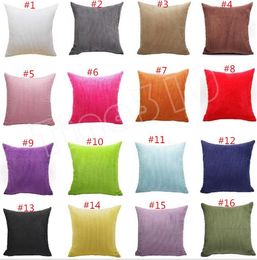 New hot sale corduroy solid color Pillowcase Nordic style Sofa Pillowcase household items sofa Cushion cover T7I5047