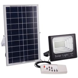 Solar IP67 Projector 120W 100W 50W 30W 20W 10W 80-90LM / W de potência celular Panel Battery Outdoor Lâmpadas Waterproof industriais Luzes Remote Control