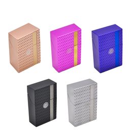 Newest Colourful Automatically Open Plastic Cigarette Case Storage Container Pretty Decoration Tobacco Holder Box High Quality Hot Cake DHL