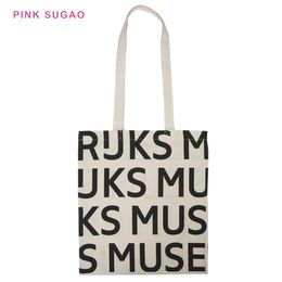 Pink Sugao designer shoulder bag canvas handbag women shoulder handbag letter printed tote bag large purse factory wholesales handbag