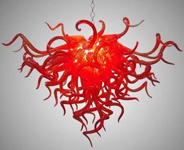 Chandelier Red hand made Blown lights LED bulbs light mini glass Pipe DIY Chandeliers