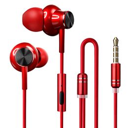 new In-ear subwoofer mobile phone headset type-c flat mouth earphones k song high quality headphones dhl free