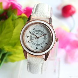 Watch Beautifully Watches Dress Fashion Leather Geneva Double Rome Digital Rose gold Wristwatch Men Quartz Watch Personality Casual Watches
