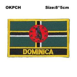 Free Shipping 8*5cm Dominica Shape Mexico Flag Embroidery Iron on Patch PT0053-R