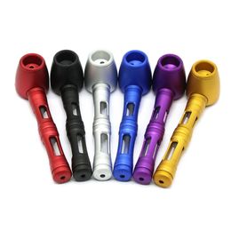 Colourful Multiple Uses Aluminium Alloy Glass Bong Philtre Tube Detachable Easy Clean Portable Innovative Design For Tobacco Smoking DHL