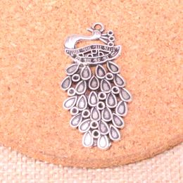 27pcs Charms bird peacock phoenix 44*22mm Antique Making pendant fit,Vintage Tibetan Silver,DIY Handmade Jewelry