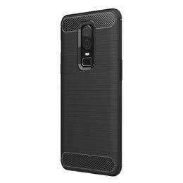 Case for Oneplus 6 Shockproof Back Cover Soft Carbon Fibre