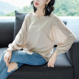 Fashion-Yisu Women Sweater 2019 Spring Round Neck Sweater Female Jumper Women Thin Sweater Bat Sleeve Knitted Loose Jumper PulloverMX190820