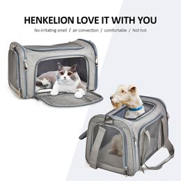 Dog Carrier Bags Portable Pet Backpack Messenger Cat Carrier Outgoing Small Dog Travel Bag Soft Side Breathable Mesh255E