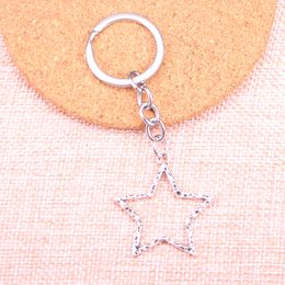 New Keychain 37*35mm hollow star Pendants DIY Men Car Key Chain Ring Holder Keyring Souvenir Jewelry Gift