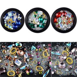 Nail Art Decoration Rhinestone Crystal Gem Stud Jewellery Accessories 3D Tips DIY Design Metal Manicure Tool Acrylic UV Gel Polish