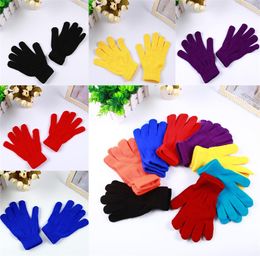 Unisex Winter Knitted Gloves Fashion Adult Solid Colour Warm Gloves Outdoor Woman Warm Ski Mittens Xmas Gifts DA046