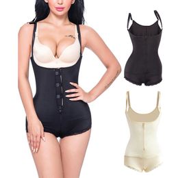 Hook & Eye Zipper Closure Woman Rubber Latex Tummy Waist Trainer Sexy Vest Corsets and Bustiers Fajas Butt Lifter Slimming Shapewear Black