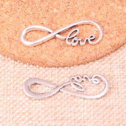 63pcs Charms infinity love connector 39*15mm Antique Making pendant fit,Vintage Tibetan Silver,DIY Handmade Jewellery