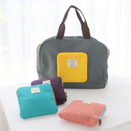 DBC Foldable Shop Bag: Travel Organizer with Waterproof Zipper & Big Capacity for Clothes, Shoes, & More.