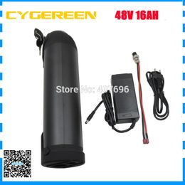 48V 16AH battery 48V 16AH Water bottle battery black Colour For BAFANG 750W Motor use NCR18650 3200mah cell 20A BMS 2A Charger