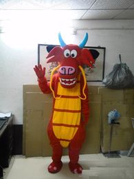 Halloween Mushu dragon Mascot Costume High Quality Cartoon Animal Anime theme character Christmas Carnival Fancy Costumes