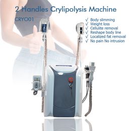Portable 6 in 1 2 cryo handles fat freeze vacuum lipo cavitation RF laser body slimming cellulite reduction machine