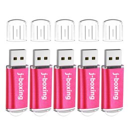 Pink 5PCS/LOT Rectangle USB Flash Drives Flash Pen Drive High Speed Memory Stick Storage 1G 2G 4G 8G 16G 32G 64G for PC Laptop Thumb Pen