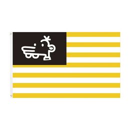Manny Flag,New American Flag,Yellow White Stripe Flag Symbol Of Unity And Peace, Free Shipping