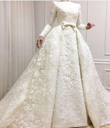 Muslim Wedding Dress A Line Long Sleeves Appliqued Country Garden Church Formal Bride Bridal Gown Custom Made Plus Size