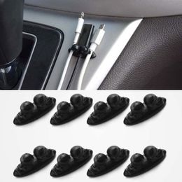8PCS/set Mini Car Charger Line Clasp Wire Fixed Clamp Household Home Headphone USB Cable Cars Clip Holder Automobile Interior Accessories