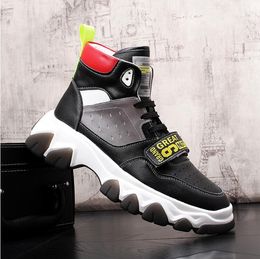 New Brand Men's Fashion Casual Shoes High Top Sneaker Autumn Men Shoes High Quality Non-slip Walking Shoe