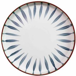 Hand Painted Blue Japanese Round Plates 8 10 inch Porcelain Dishes for Sushi Kaiseki Pastry Dessert Cake Appetiser Sandwich