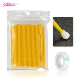 Micro Brushes Set Disposable Eyelash Extension Tape Supply Grafting Eyelashes Individual Eye Lashes Accessories Beauty Tool