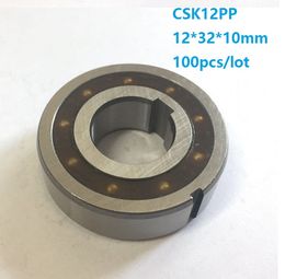 100pcs CSK12PP 12mm One Way Clutch Bearing With dual keyway 12x32x10mm Sprag Freewheel Backstop Bearing 12*32*10mm