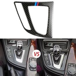 For BMW 3 4 Series Carbon Fiber Gear Shift Panel Interior Trim Sticker FREE SHIP