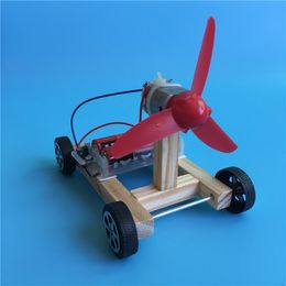 Science and education toy science experiment wooden single wing wind racing DIY handmade technology small production wholesale