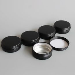 black aluminum cosmetic jar,20g black aluminum tin container,makeup cream lip balm can Fast Shipping F2132