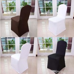 Wedding Banquet Chair Cover Spandex Stretch Elastic Chair Covers Hotel Kitchen Dining Seat Covers Outdoor