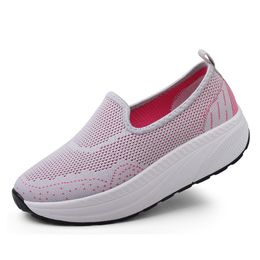 Hot Sale-Women Flat Platform Shoes Slip On For Ladies Fitness Shoe Zapatos Mujer Comfortable Soft Wedge Sneakers Newest