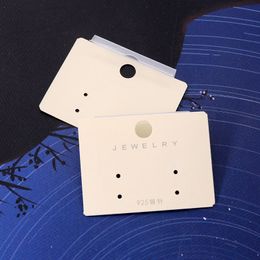 100PCS 3.3x4.5cm Plastic+Paper earring card custom cost extra Jewellery Display packing Card New Arrived Wholesale